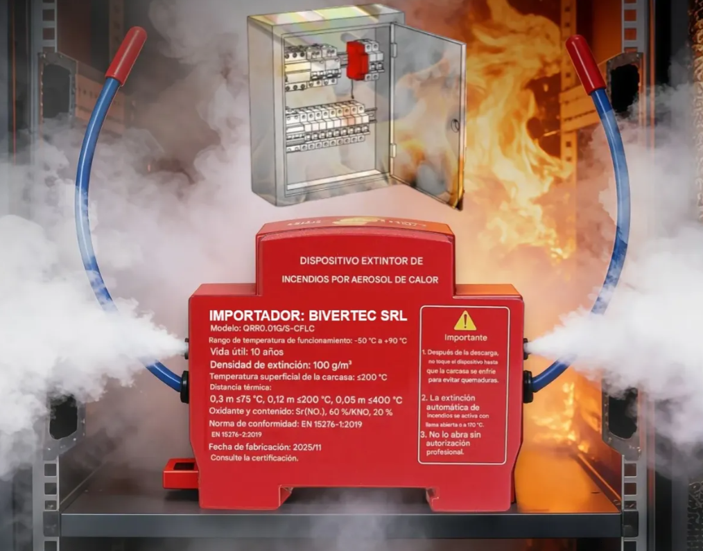 Extintor Automático Tablero Eléctrico Con Riel Din Matafuego